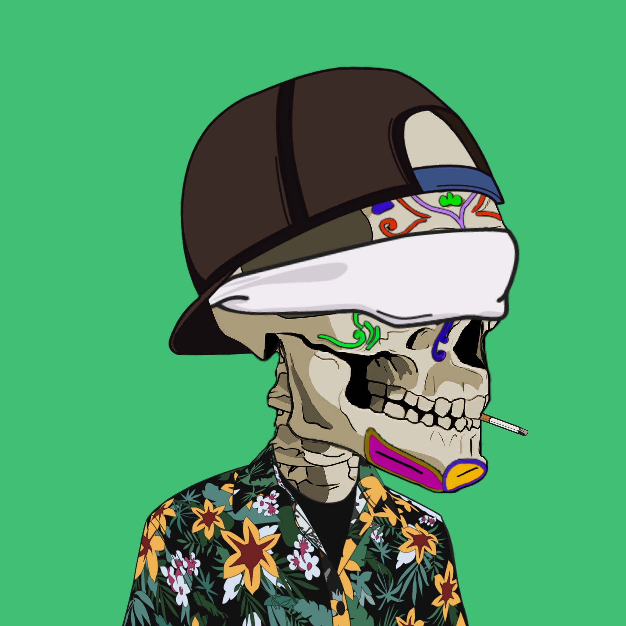 Abstract Skulls Ape #94