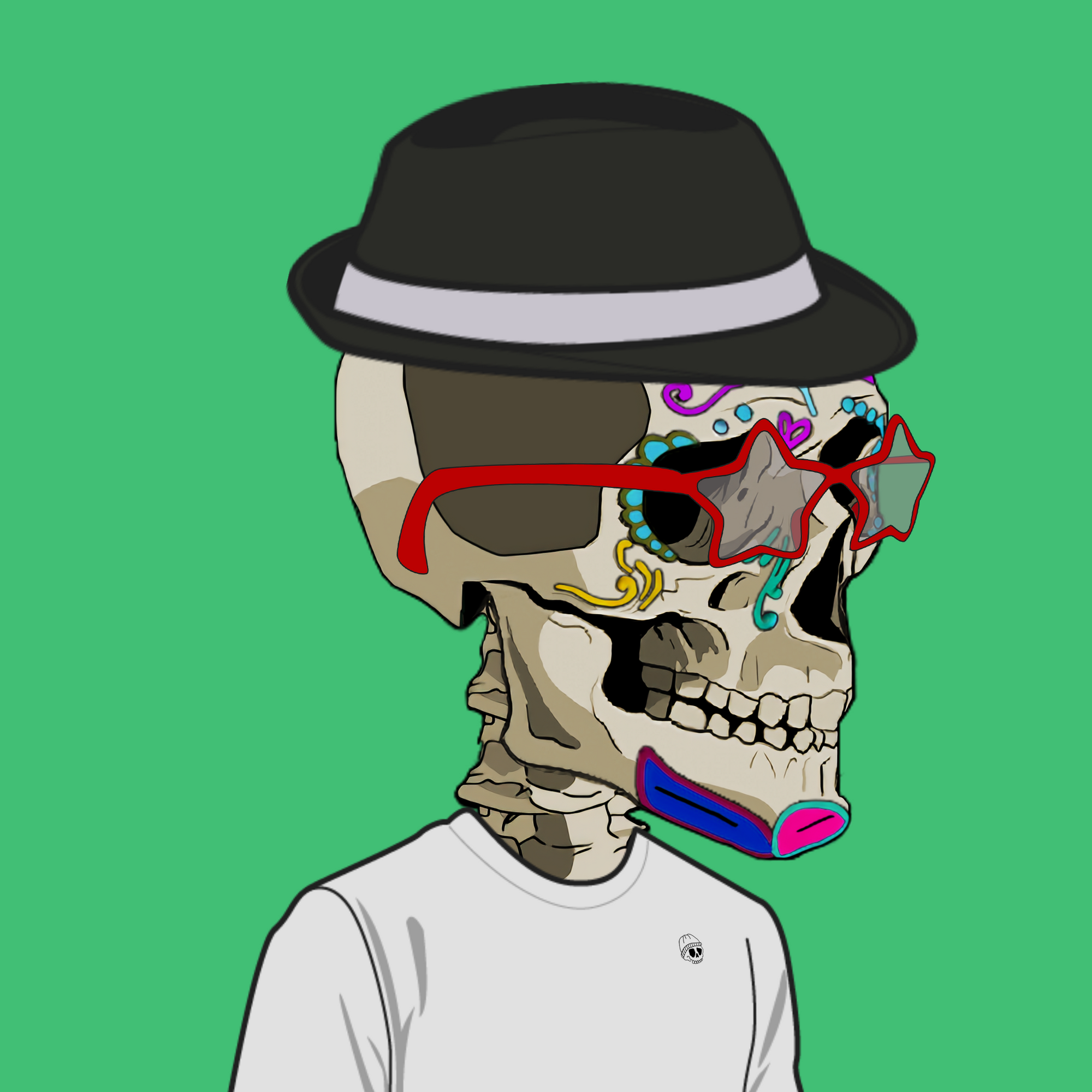 Abstract Skulls Ape #47